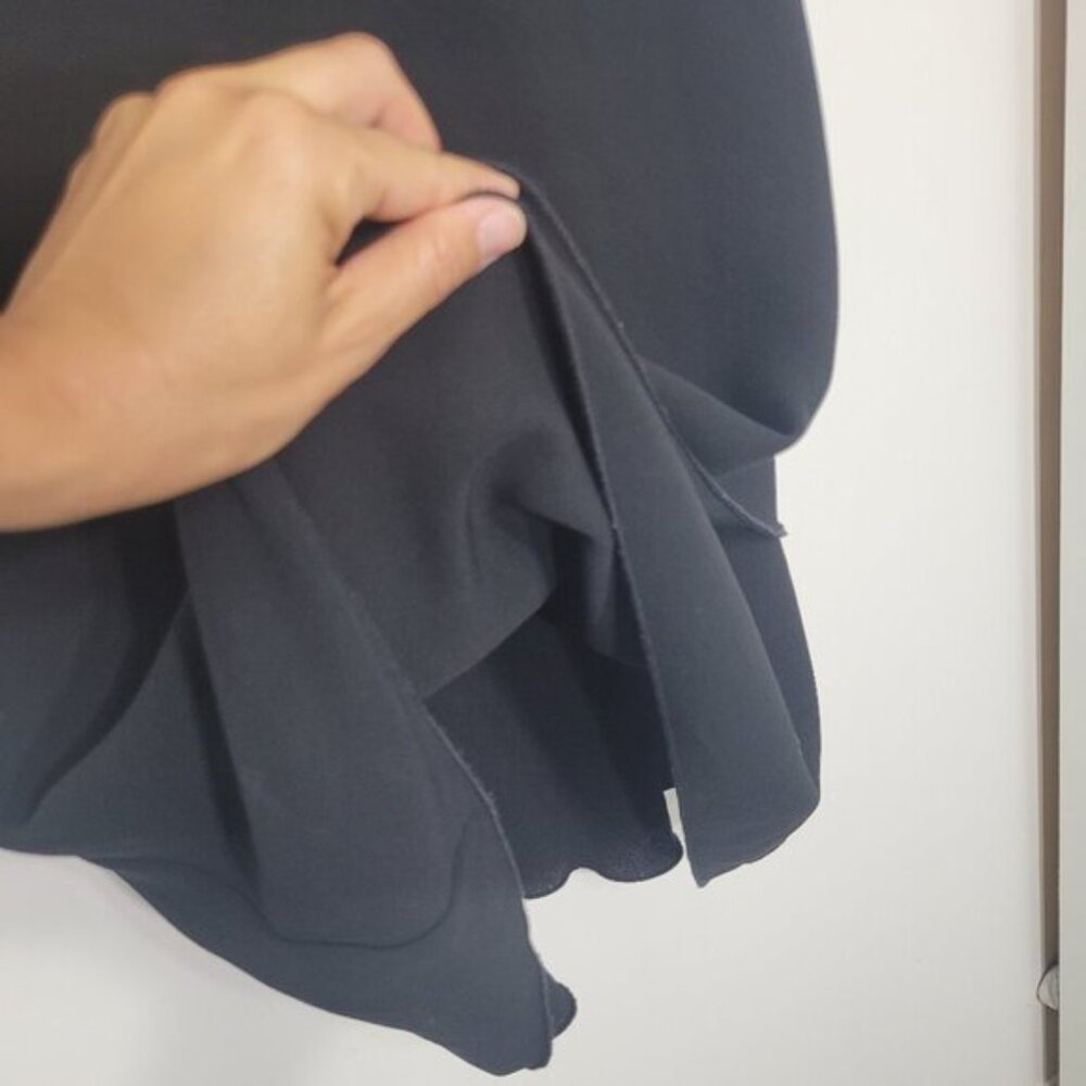 Dressbarn Women's Black Flowing Sleeve Evening V-neck Cocktail Dress Size 8 - Picture 4 of 9